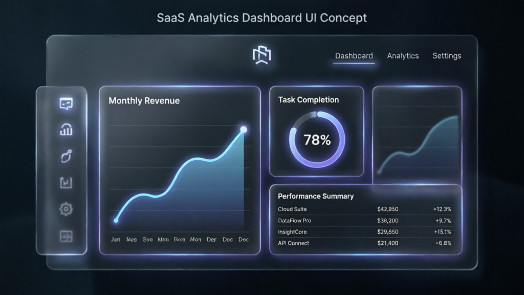 Qwen Image 3.0 SaaS analytics dashboard result