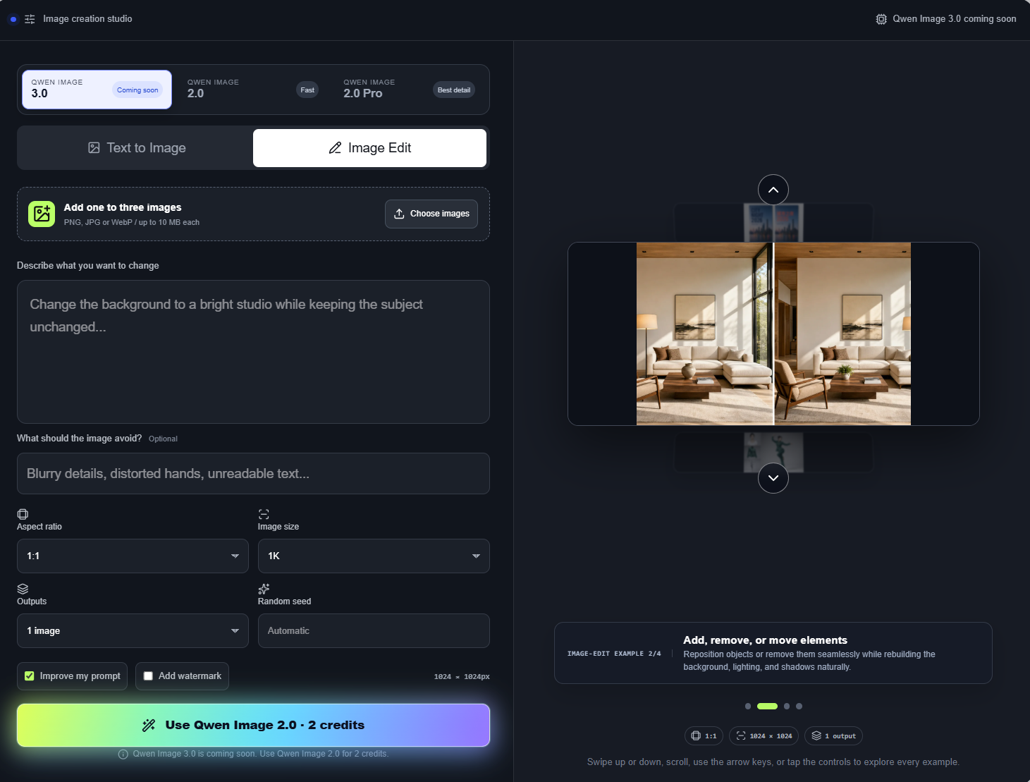 Image Edit workflow overview